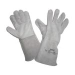 Краги спилковые, без подкладки, размер 10, серые, 236909