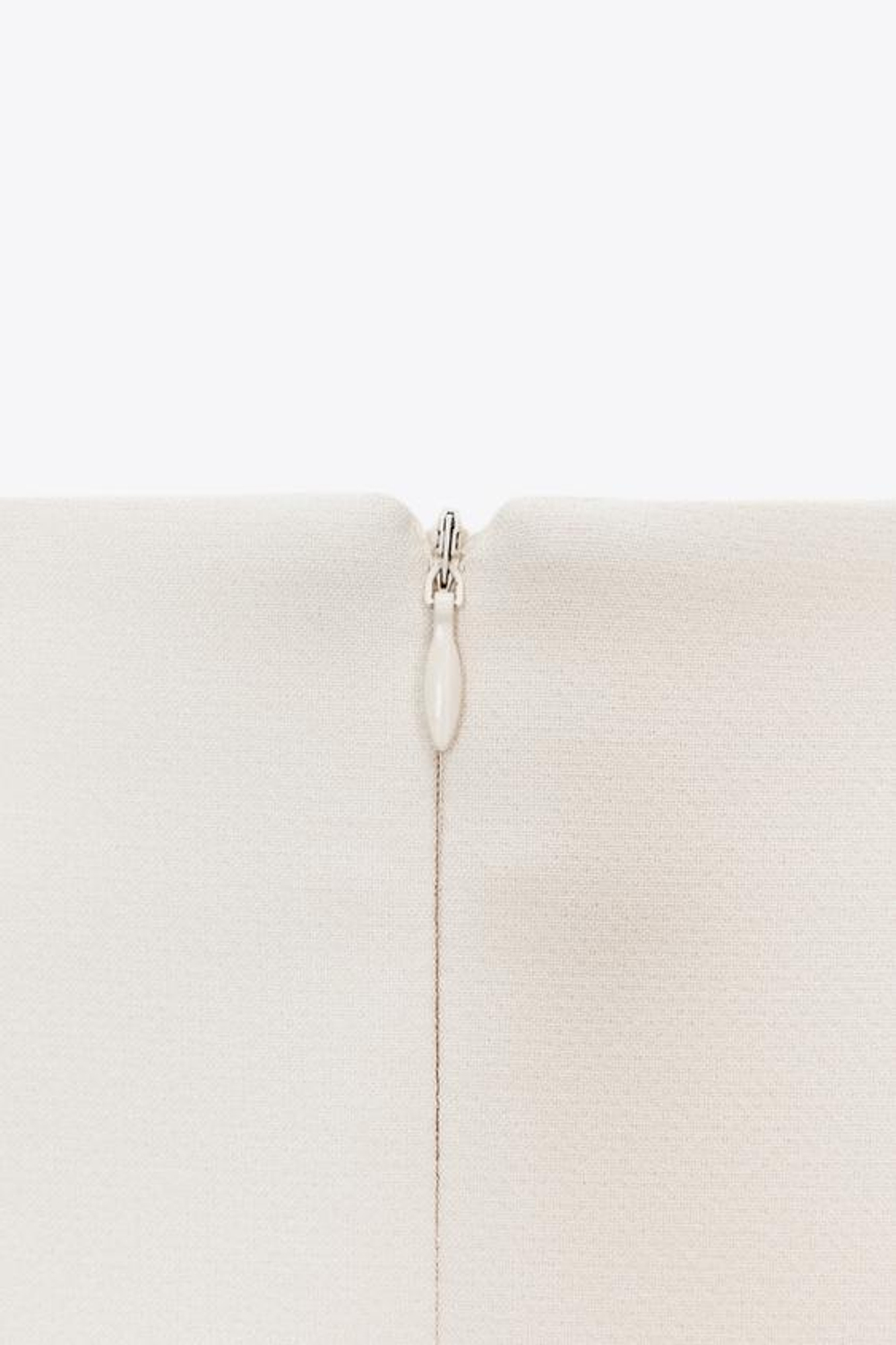 ZARA ЮБКА-МИДИ ИЗ КРЕПА С РЕМНЕМ, ЭКРЮ