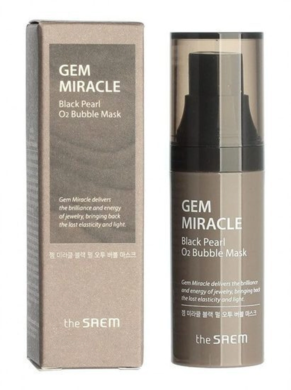 Маска с экстрактом черного жемчуга The Saem Gem Miracle Black Pearl O2 Bubble Mask 10 мл