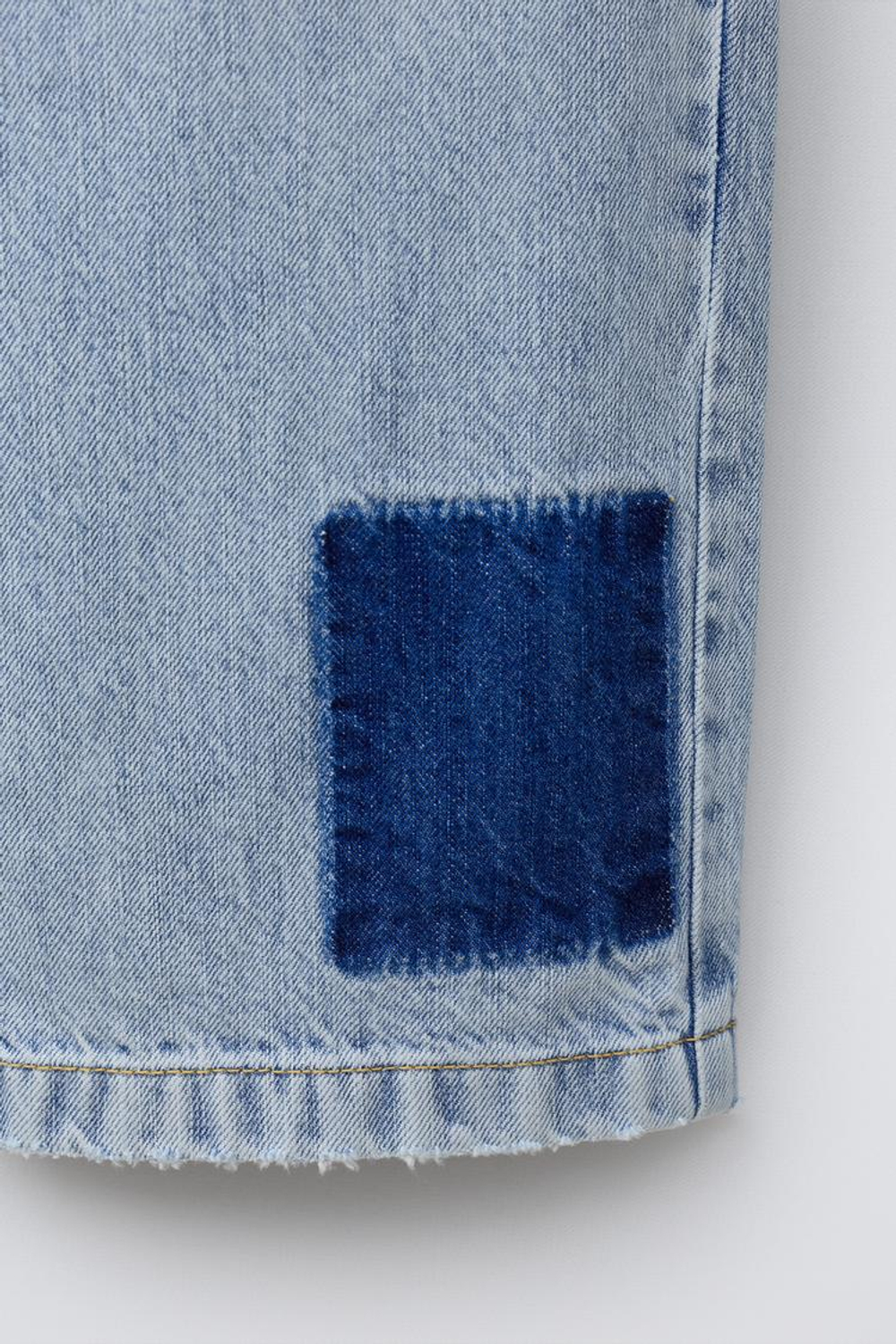 ZARA ДЖИНСЫ LOOSE С НАШИВКАМИ, СИНИЙ