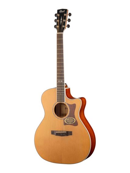 Cort GA5F-BW-NS-WBAG - электро-акустическая гитара, с вырезом, цвет натуральный, чехол,  Cort