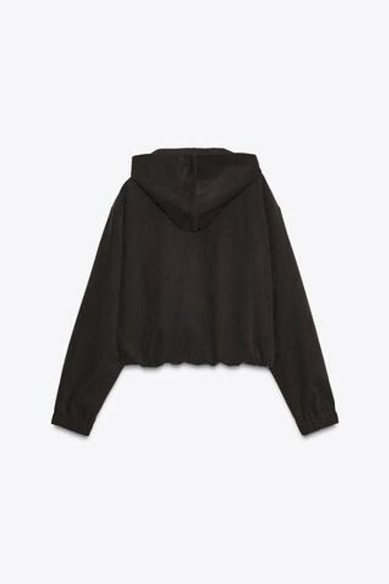 ZARA БОМБЕР С КАПЮШОНОМ, ТЕМНО-КОРИЧНЕВЫЙ