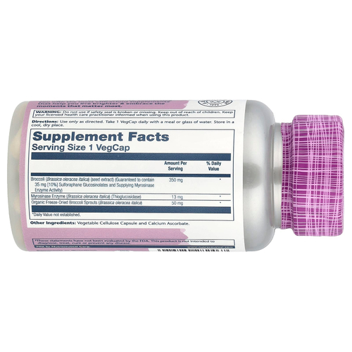 Solaray, Vital Extracts, активированный экстракт брокколи, 350 мг, 30 капсул VegCap