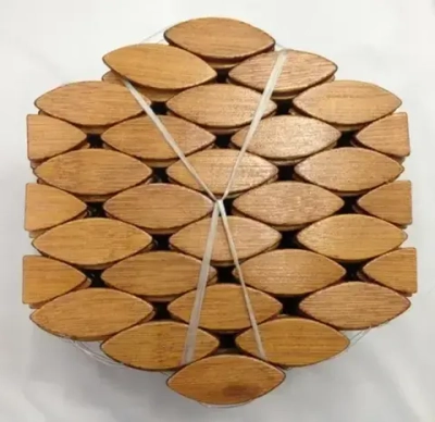 Подставка под горячее бамбуковая «Рыбки» 16см