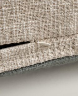 Zara Home наволочка декоративная из хлопка, бирюзовый, в полоску, 40x60 см