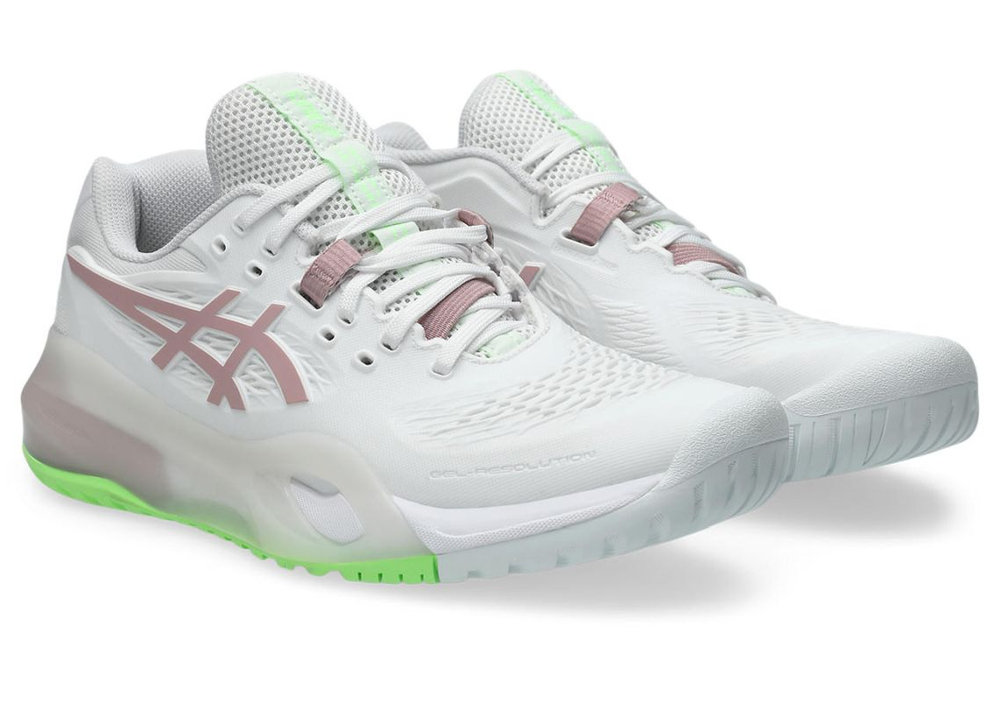 Женские Кроссовки теннисные Asics Gel-Resolution X - white/morganite
