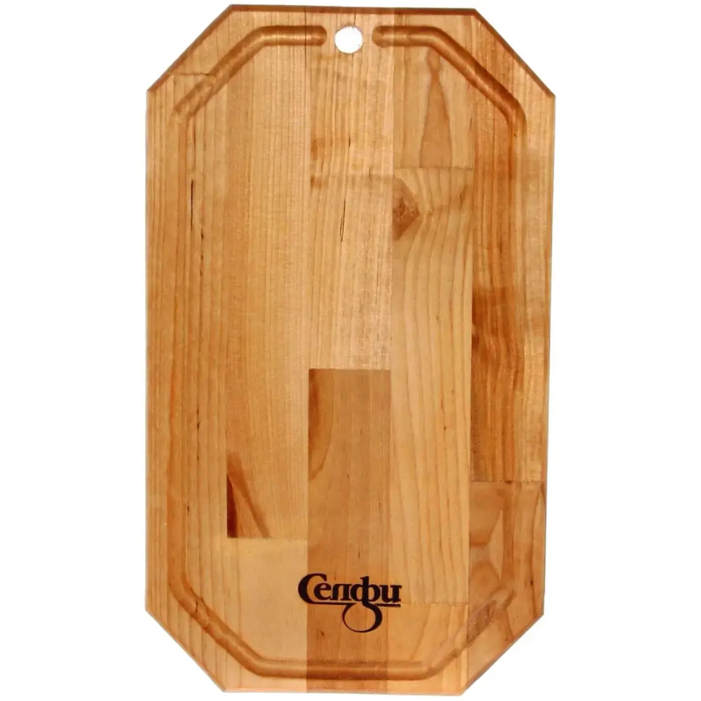 Доска разделочная «Гайка» средняя с желобом 34*20*1,8см