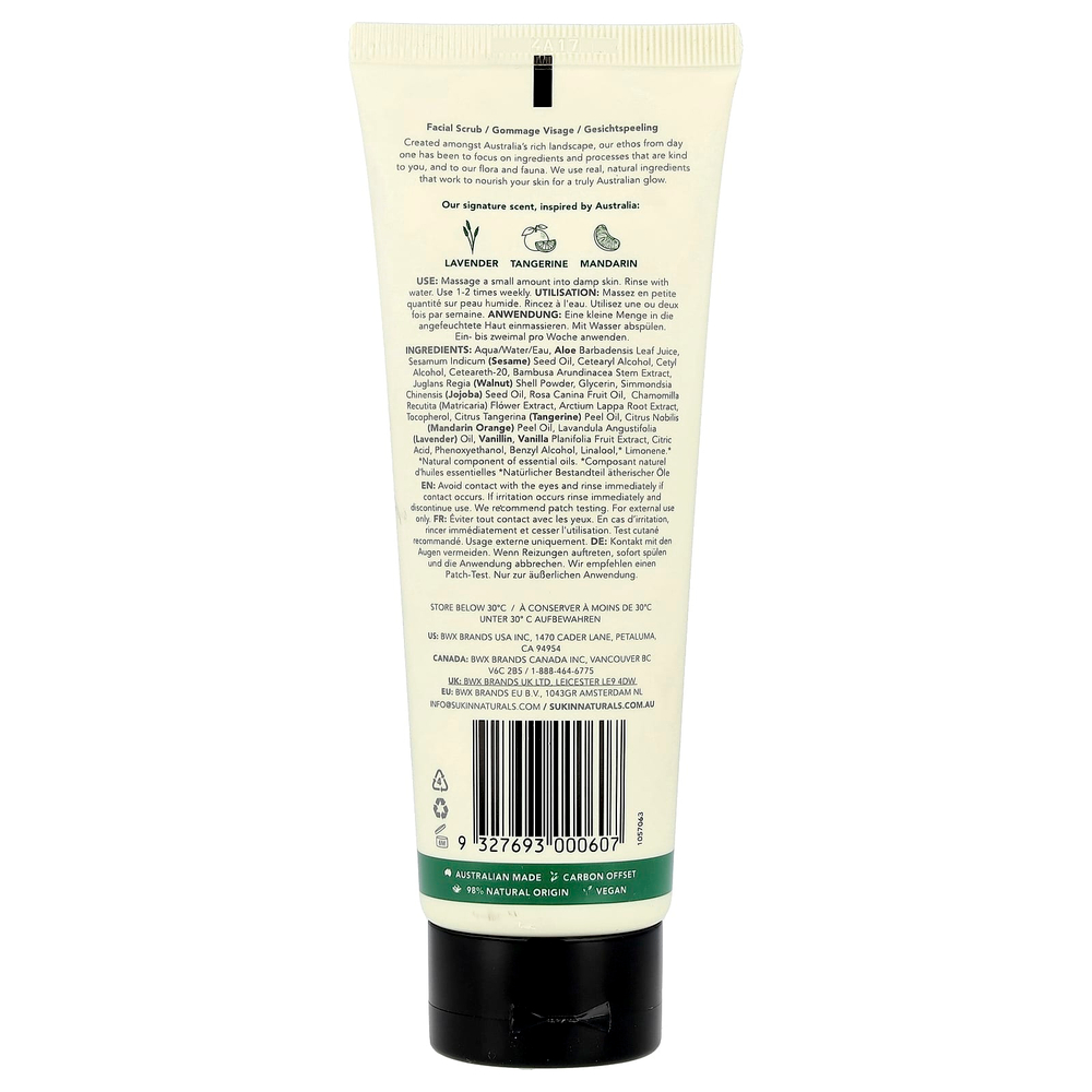 Sukin, Восстанавливающий скраб для лица, для всех типов кожи, 125 мл (4,23 жидк. Унции)