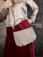 Сумка через плечо маленькая натуральная замша