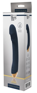 Синий вибромассажер BOREAS - 23 см. (Цвет: синий)