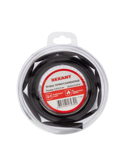 Трубка термоусадочная ТУТ нг 5.0/2.5 черн. ролик 2.44м Rexant 29-0026