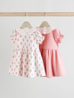 Платье для девочки Next AA8-198, 2 шт., Розовый, Белый