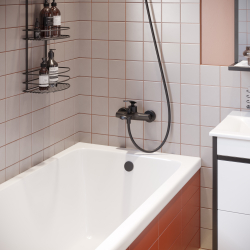 Смеситель для ванны с душем STWORKI Гётеборг S03100BK матовый чёрный