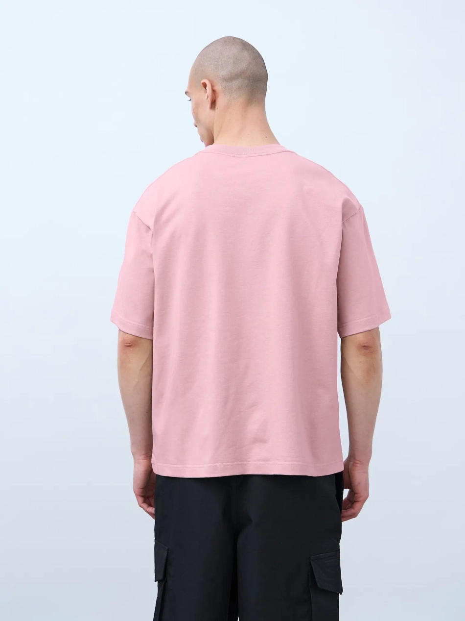 Футболка оверсайз (розовато-серый) 230 г