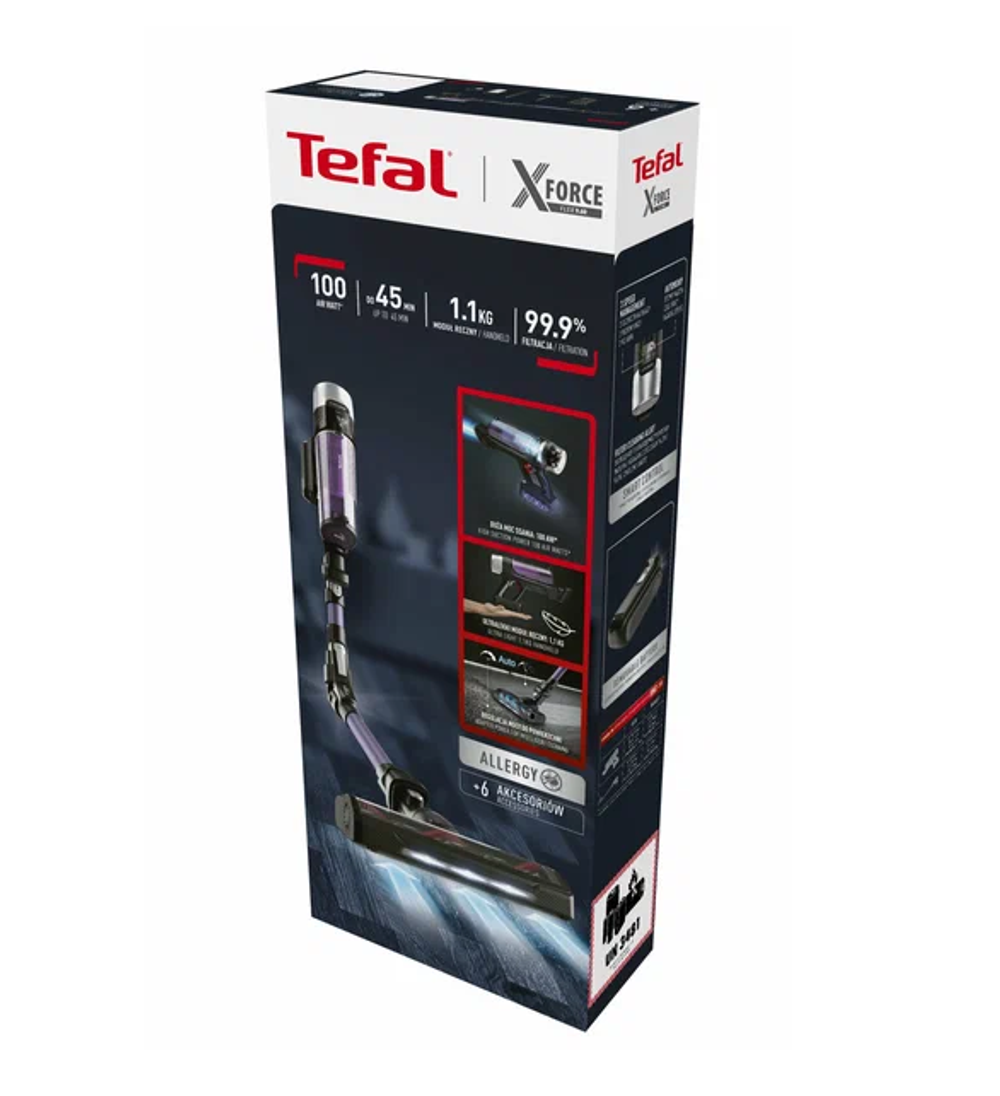 Вертикальный пылесос с влажной уборкой Tefal X-Force Flex 9.60 Aqua TY20C7WO (q)