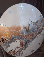 Интерьерные часы ручной работы подарочные из смолы