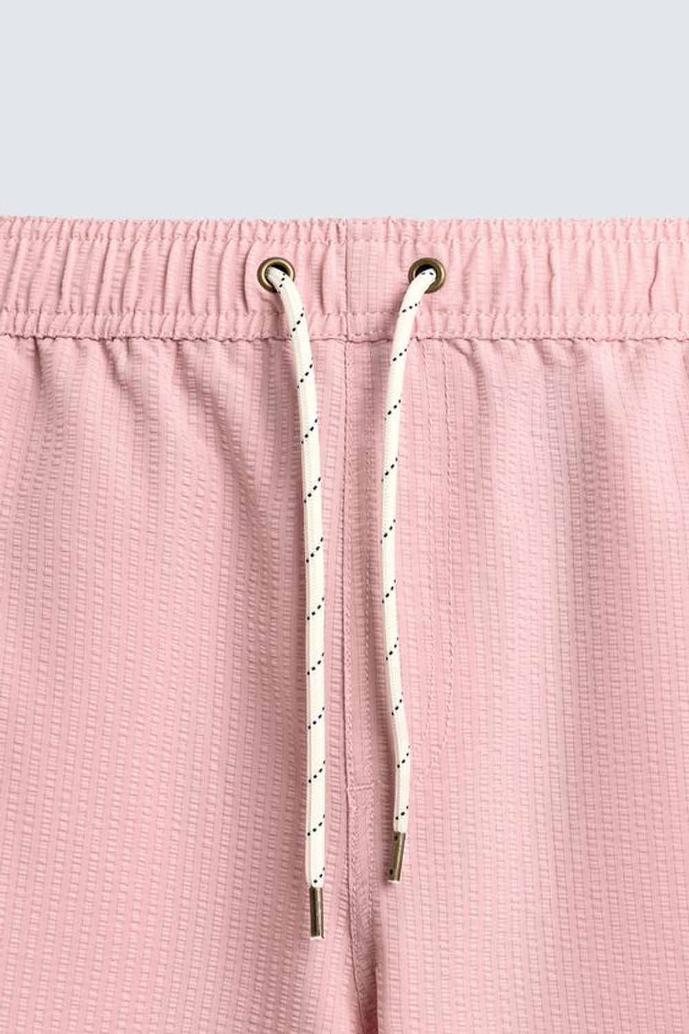 ZARA ДЛИННЫЕ ПЛАВКИ ИЗ ЖАТОЙ ТКАНИ, РОЗОВЫЙ