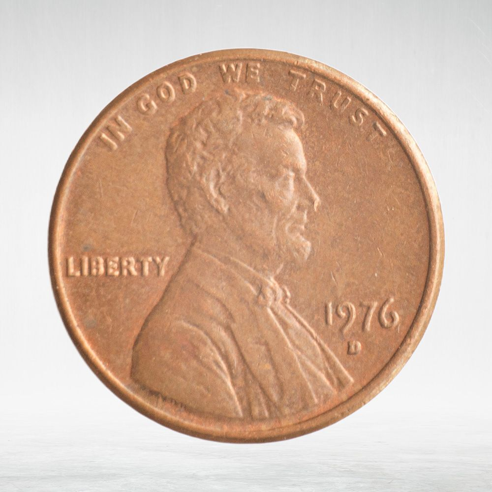 USA, 1 Cent, 1976 - Lincoln Memorial Cent, VF