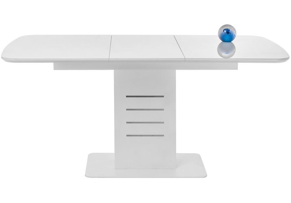 Стол на тумбе Кейтлин 120(160)х80х76 белый / белый