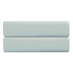 Простыня на резинке из сатина голубого цвета Essential, 200х200х30 см