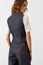 1865 Жилет женский (синий джинс)