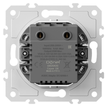 USB зарядное устройство,  20Вт тип A, С ,  серия DB