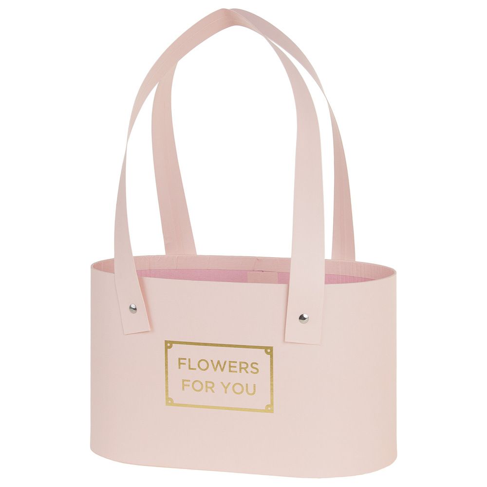 Коробка подарочная "Сумка" 20,5x11xH12см с ручкой (Светло-розовый)
