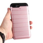 Чехол с вырезами под пластиковые карты для iPhone 7 Plus, 009464 Серебристый