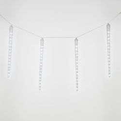 ULD-E3005-300-DTK WHITE IP44 ICICLE Занавес светодиодный фигурный Сосульки. соединяемый. 2.7х0.42м. 10 подвесов. Белый свет. Провод прозрачный. TM Uniel.
