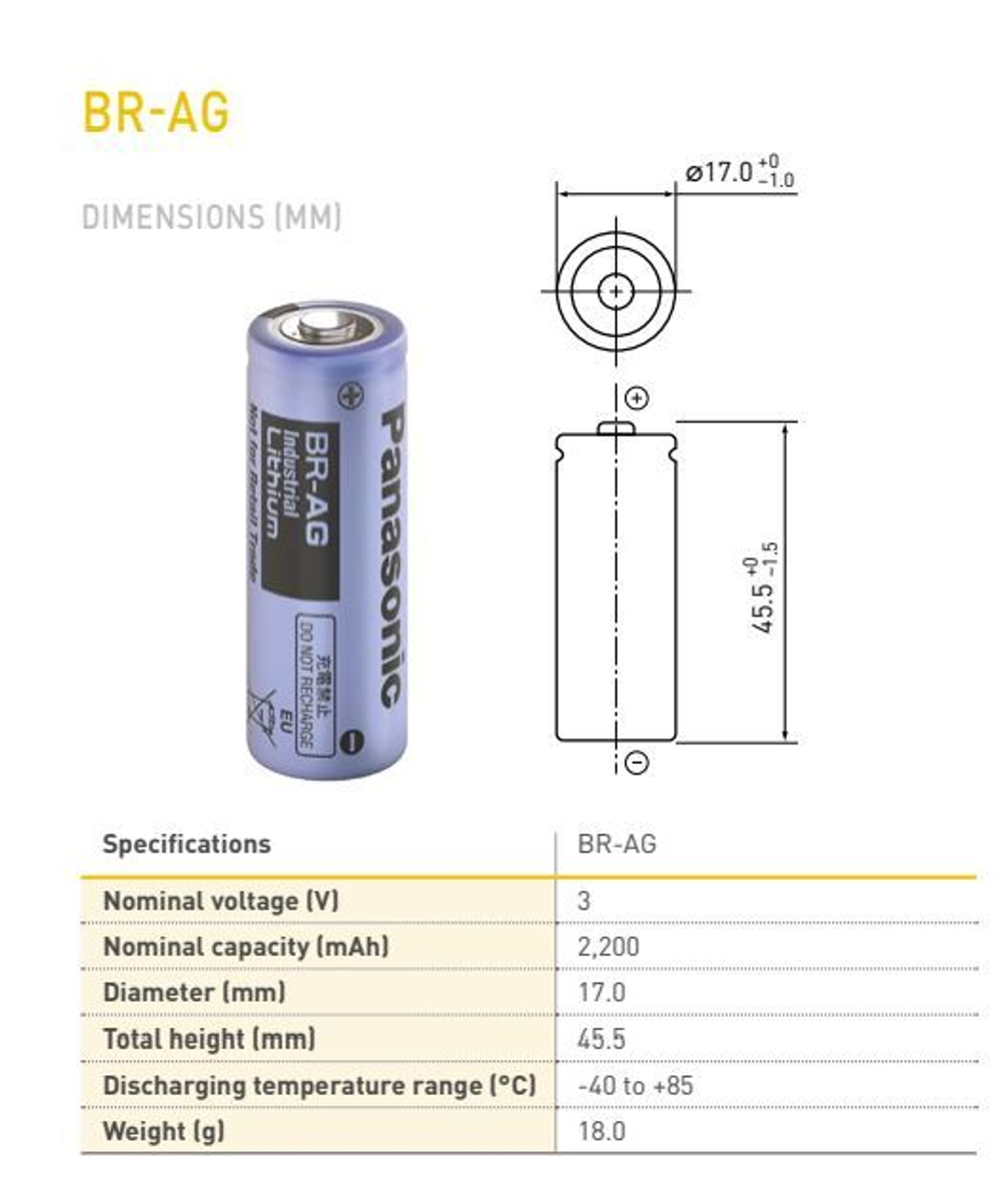 Элемент питания Panasonic BR-AG