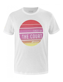 Теннисная футболка Babolat Exercise Message Tee Men - White