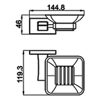 Мыльница настенная, Gappo, стекло, нержавеющая сталь, чер, G0702-6