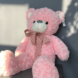 Мишка розовый