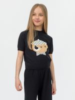 Джемпер для девочки в школу AT1020 черный