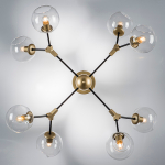 785083 Люстра BETA 8x40W E27 ЗОЛОТО/ЧЕРНЫЙ