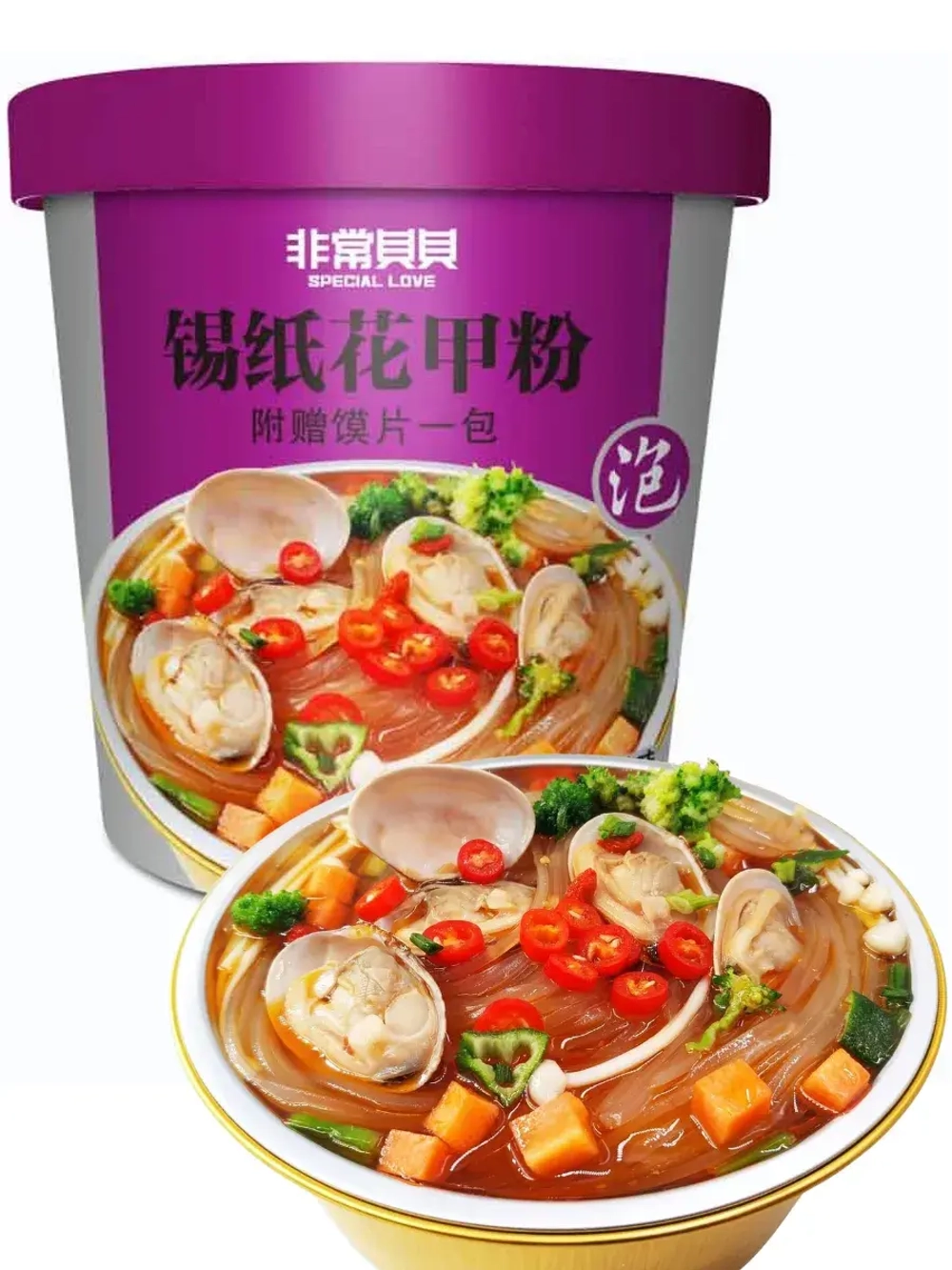 Фунчоза с овощами и моллюсками в кисло-бобовом соусе 211 г