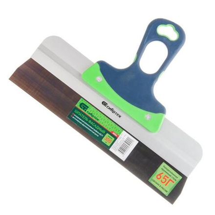 Шпатель Сибртех из колоризованной стали 65Г, двухкомпонентная ручка, 150мм