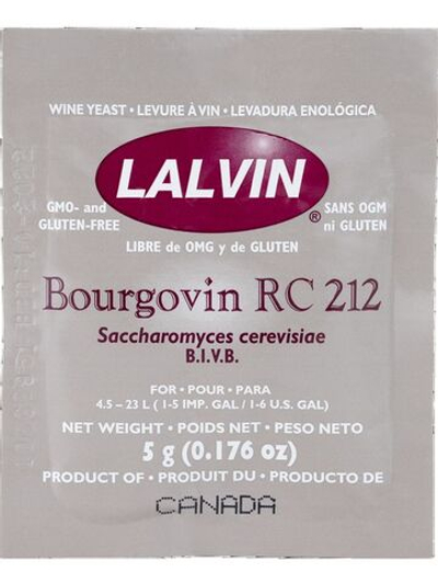 Дрожжи винные Lalvin "Bourgovin RC 212, 5г