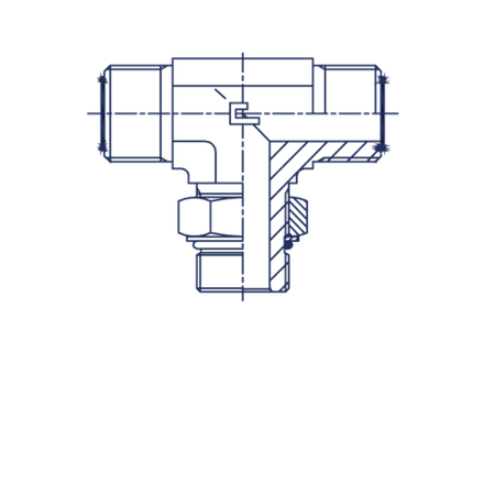 ФИТТИНГ ORFS TEE 10-9/16-18