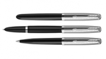 Перьевая ручка Parker 51 CORE BLACK CT, перо: F, цвет чернил: black/blue, в подарочной упаковке.