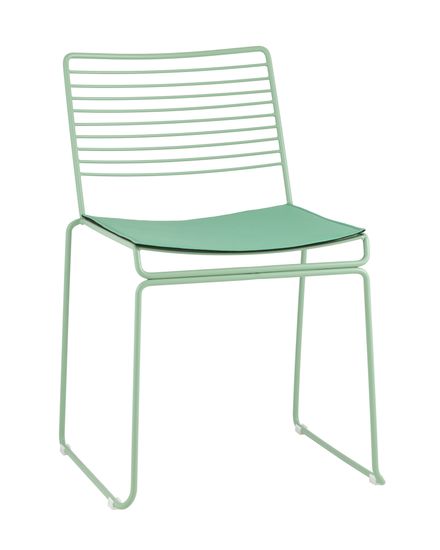Стул обеденный металлический Hero зеленый с подушкой