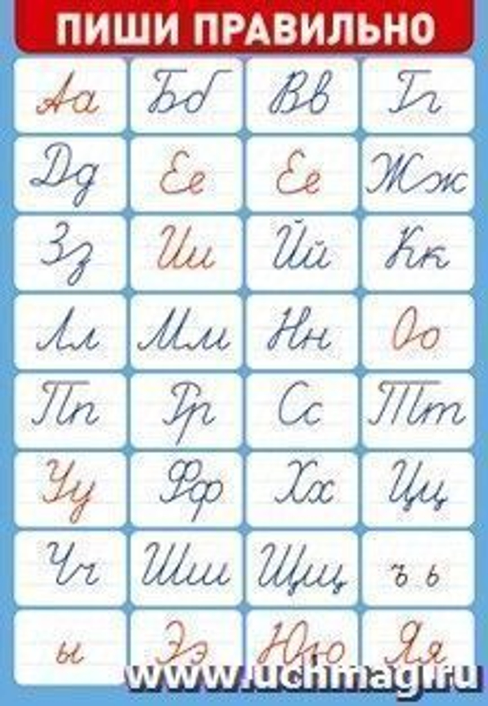 Плакат "Пиши правильно" А3