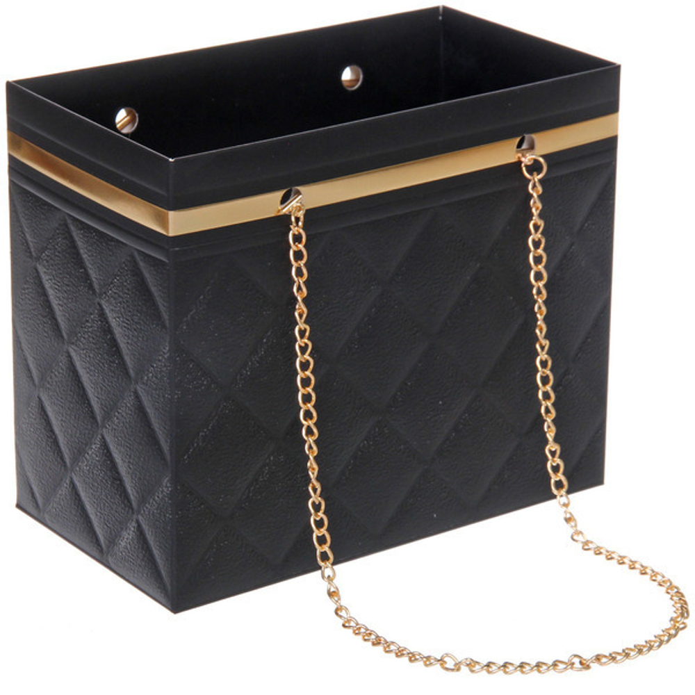 Пакет для цветов и подарков «Стиль» 18*10*15 см, черный