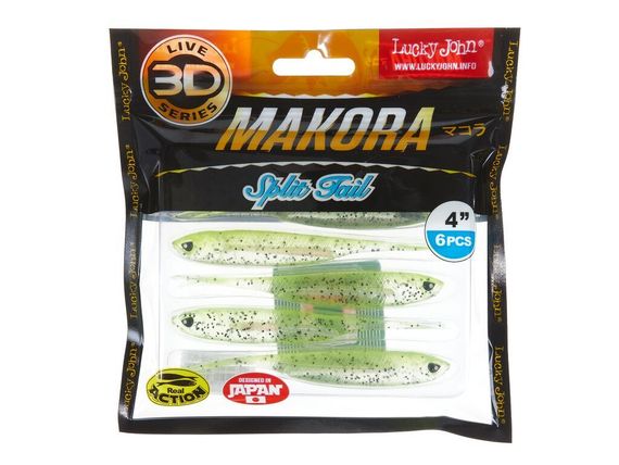 Виброхвосты LJ 3D Series MAKORA SPLIT TAIL 4.0in (10,00)/006 6шт.