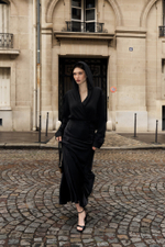 Боди с капюшоном, черный