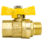 Кран шаровой газовый STI ШГ бабочка 15