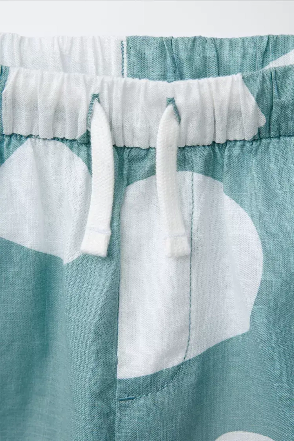 ZARA ШОРТЫ-БЕРМУДЫ С ПРИНТОМ «РЫБА», СИНИЙ