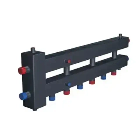 Распределительный коллектор 4 отопительных контура с гидравлическим разделителем Rispa ГРУ+КМГ 60-4ВН