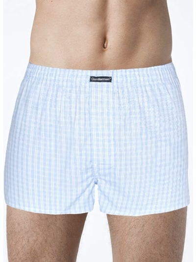 Хлопковые трусы-боксеры +size Gentlemen (Размер: 4X) (Цвет: голубой)