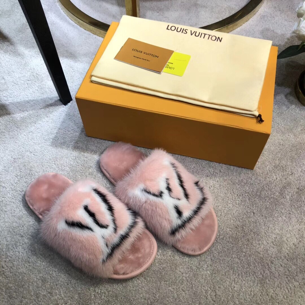 Louis Vuitton Fur Slide